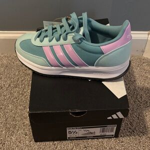 Adidas Mint and Lavender Sneakers